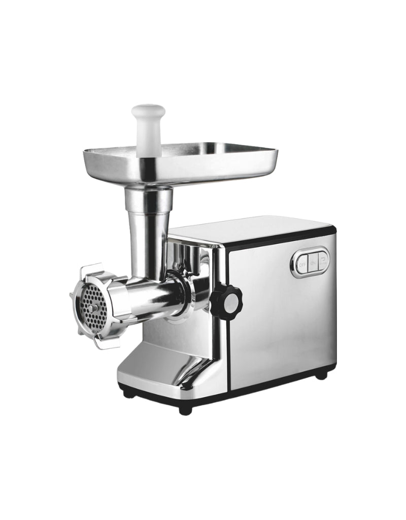 General Power Meat Grinder 2200W in stainless steel design with detachable tray and meat pusher